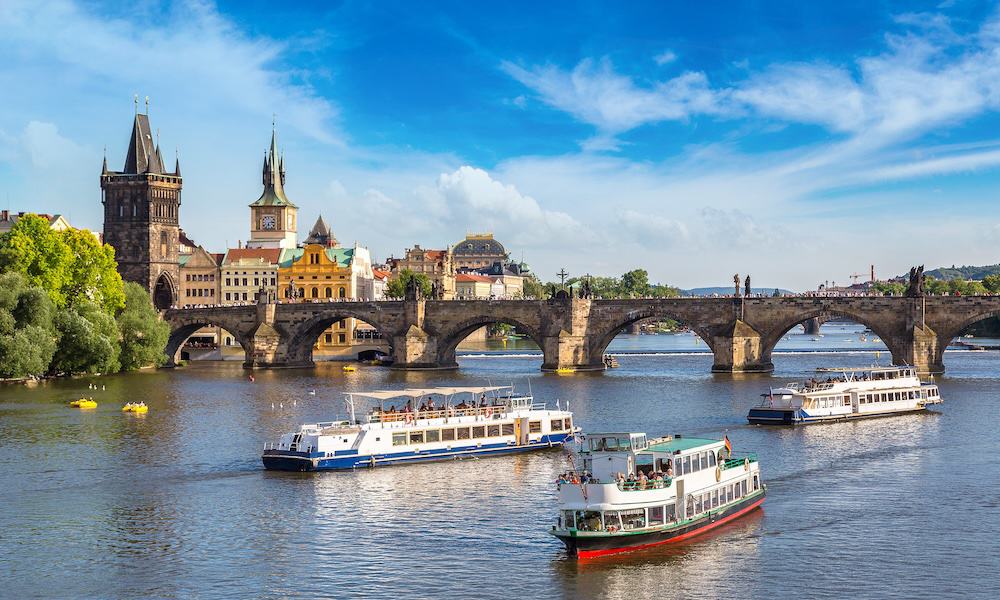 Bootsfahrt auf der Moldau in Prag