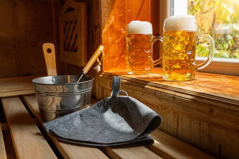 Biergläser und Saunazubehör