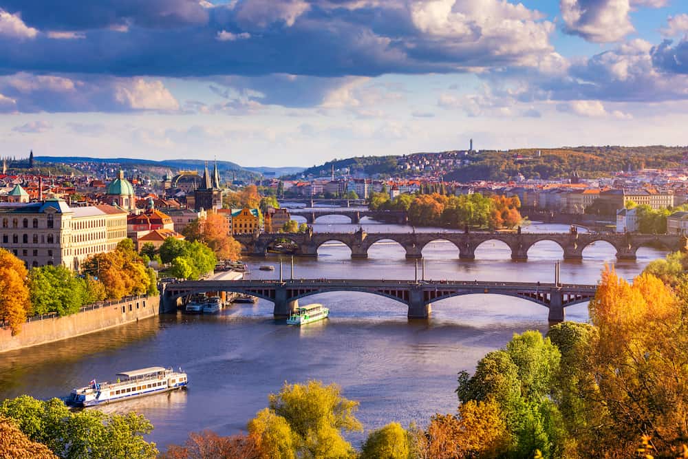 Prag: Ausblick vom Letna Park auf die Moldau